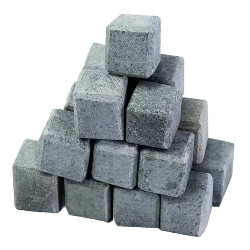 Cubos de Gelo em Pedra Sabão Bebida Whisky Drinks Água 12und