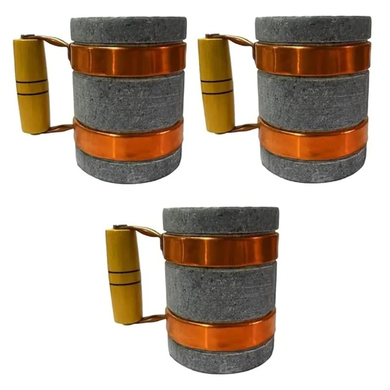 Kit-3-Canecas-Alça-de-Cobre-Pedra-Sabão-Chopp-Cerveja-350ml