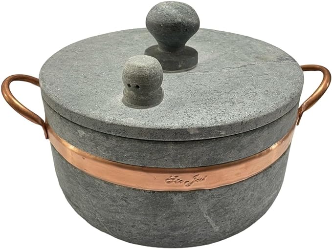 Panela-de-Pressão-Pedra-Sabão-Alça-de-Cobre-com-Pino-3,6-L