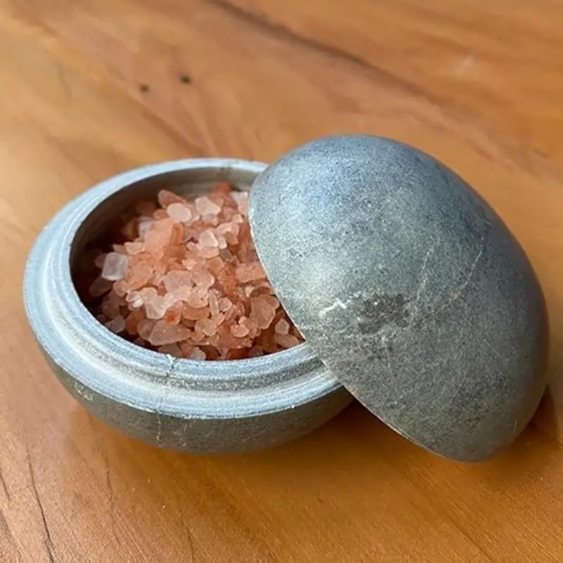 Saleiro Bola Minimalista Nude Esculpido Em Pedra