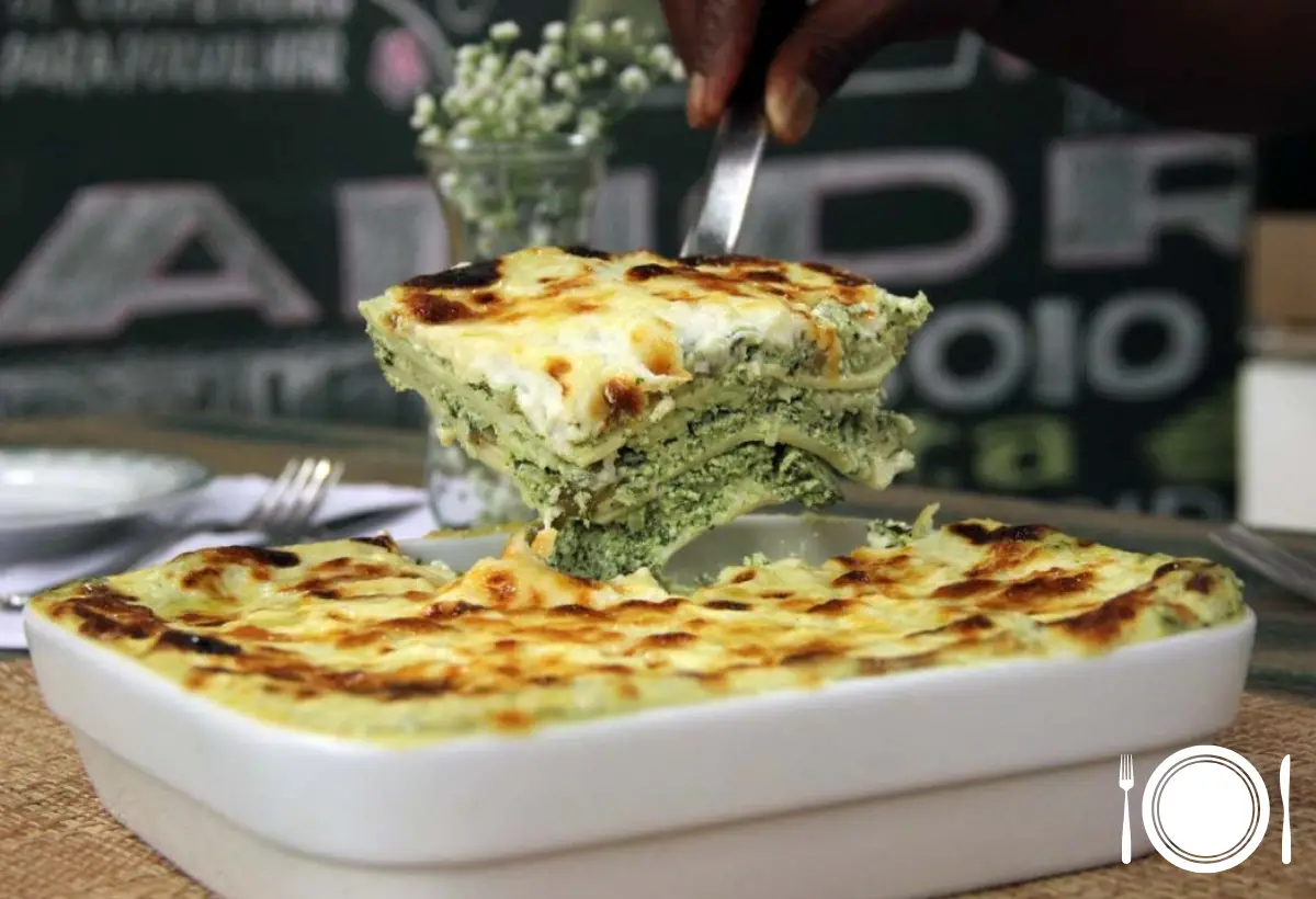 Lasanha de Ricota com Espinafre na Panela de Pedra