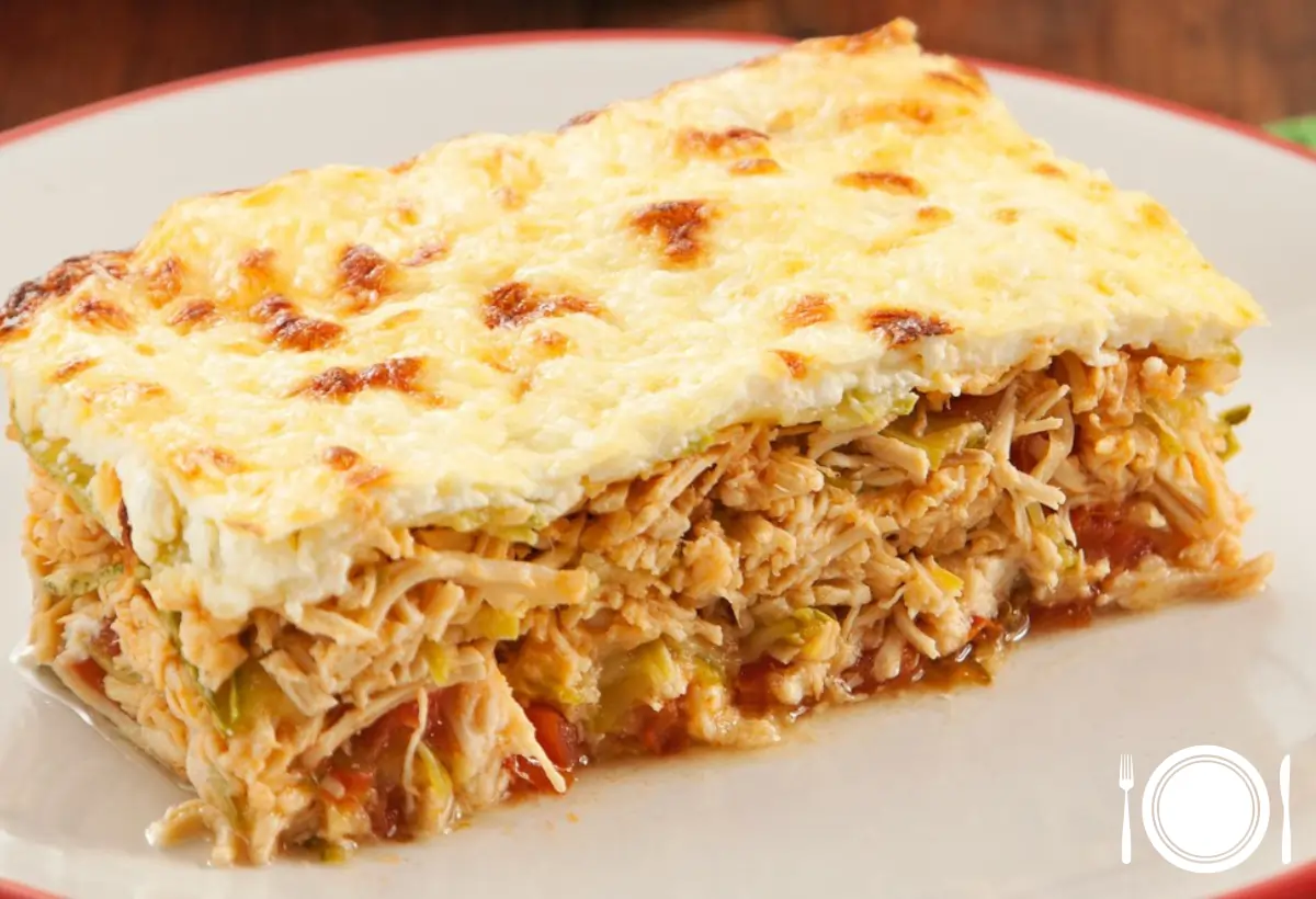 Lasanha de Abobrinha com Frango na Panela de Ferro