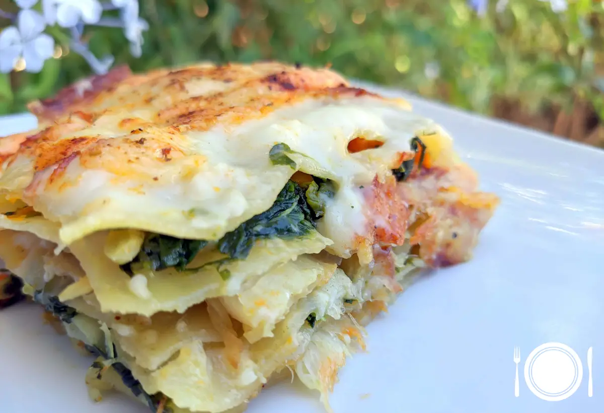 Lasanha Verde com Recheio de Bacalhau