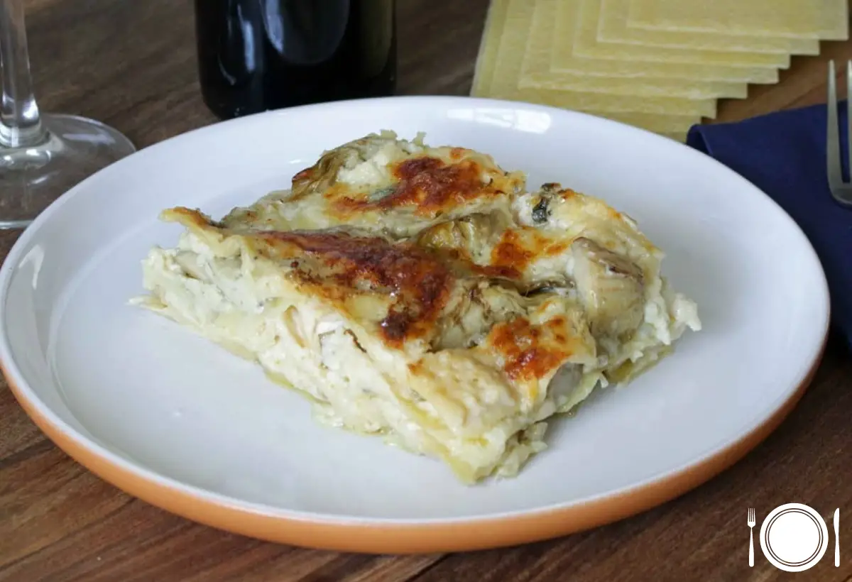 Lasanha de Alcachofra na Panela de Pedra