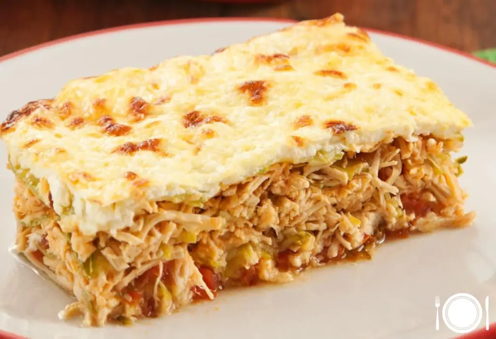 lasanha de frango com creme de milho
