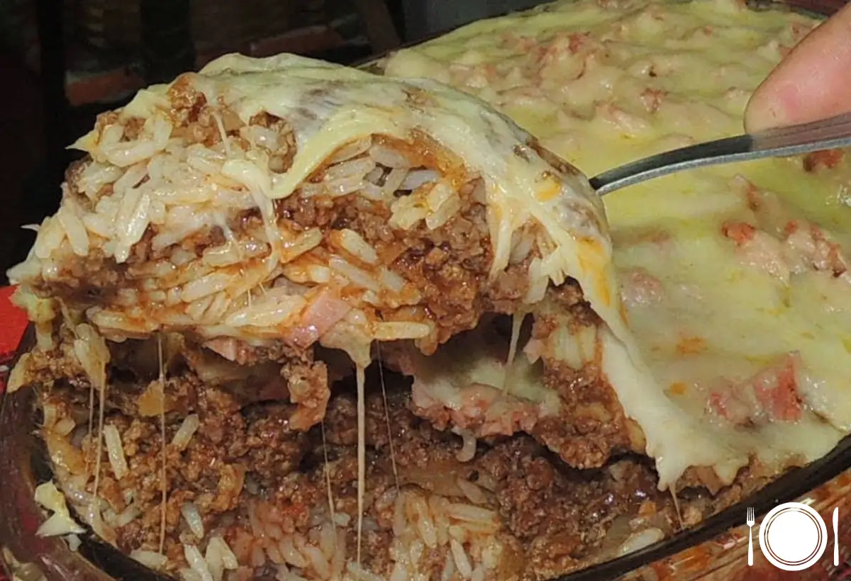 Lasanha de Arroz à Bolonhesa na Panela de Ferro