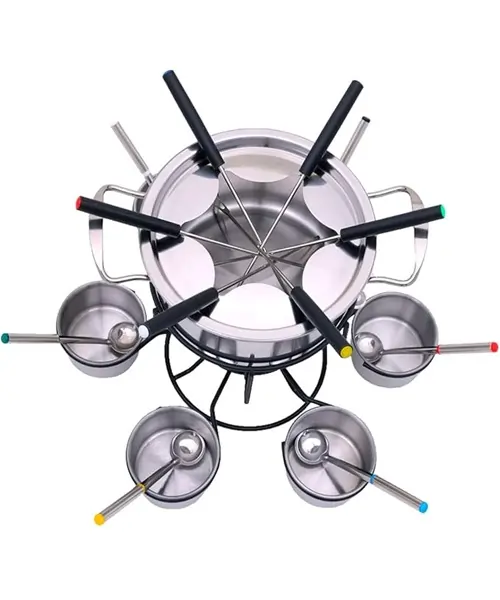 Mimo-Style-Conjunto-Para-Fondue-Feito-Inteiramente-em-Inox.-Kit-Conta-Com-6-Garfos-E-6-Bowls-Para-Servir-Molhos-ou-Acompanhamentos.-Resistente