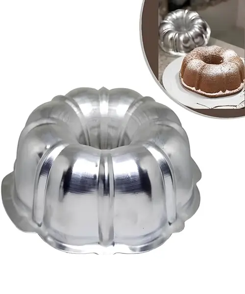 Forma Bolo Torta Suíça Pudim Decorada (22x18x7,5cm G)