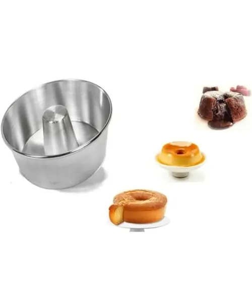 Forma Para Bolo Caseiro-Torta Suiça-Pudim 15x8cm em Aluminio