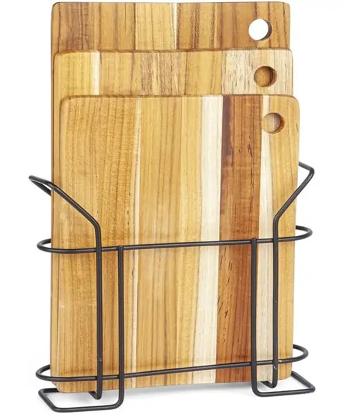 Kit-3-Tabuas-Teca-c-Suporte-Organizador-de-Aco-Stolf