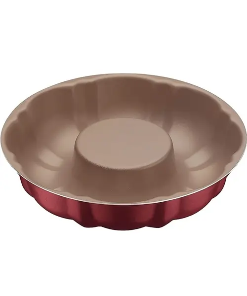 Tramontina 20074724 Forma para Bolo de Alumínio com Revestimento Interno Antiaderente, Vermelho, 24 cm