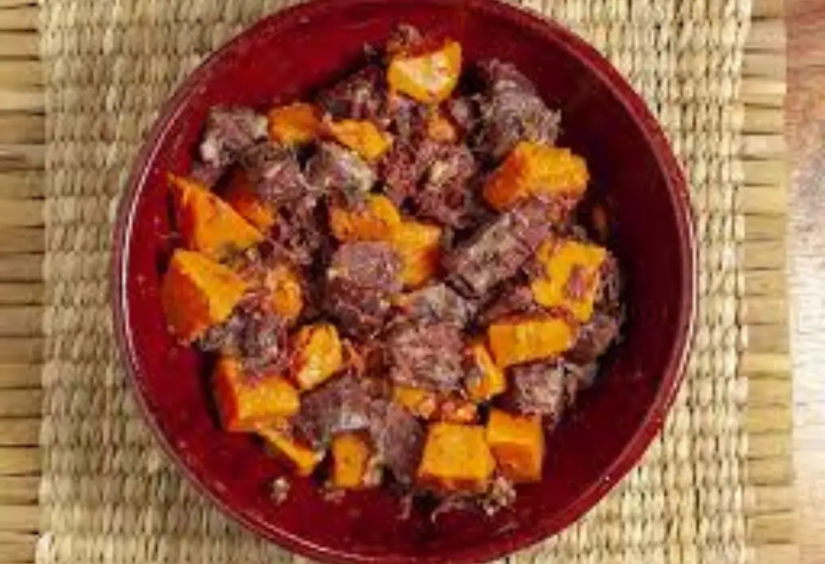 Carne de Sol com Abóbora na Panela de Barro