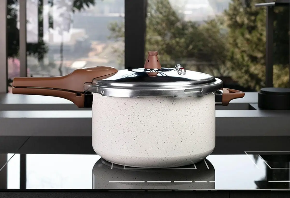 panela pressão ceramica brinox