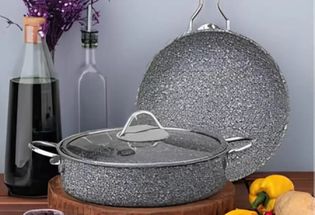 Jogo de panela de granito.