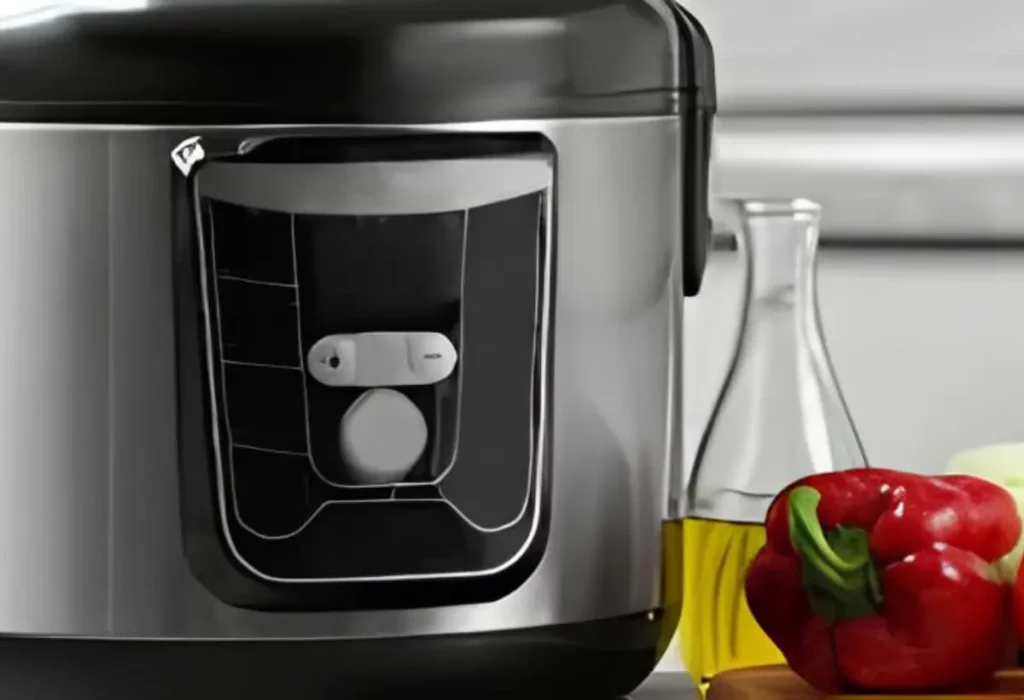 Uma panela elétrica de arroz.