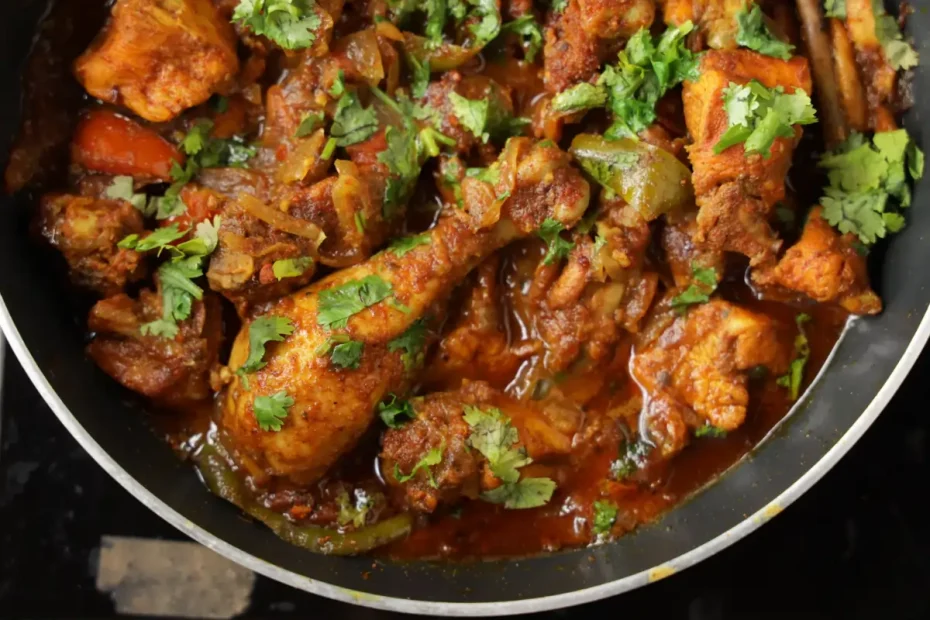 Frango feito na panela de pressão.