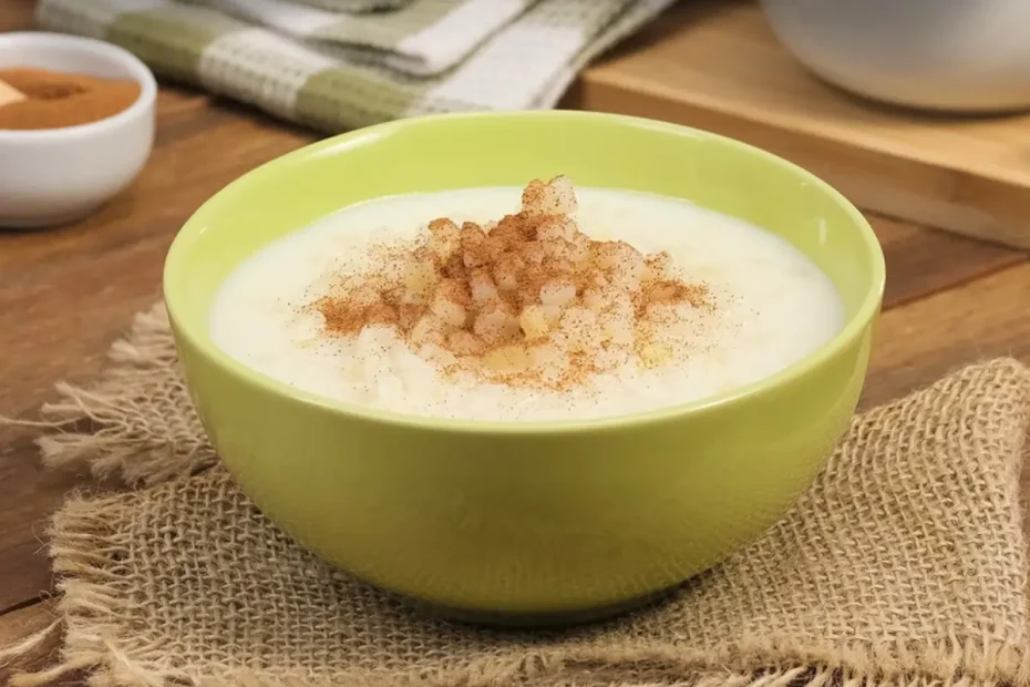 Uma tigela com cajica feita na panela de pressão pronta para ser servida.