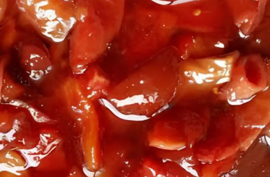 Um doce de goiabada em caldas feito na panela de pressão.