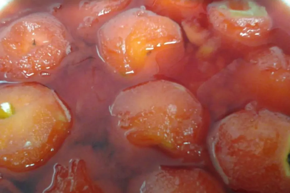 Doce de maçã na panela de pressão.