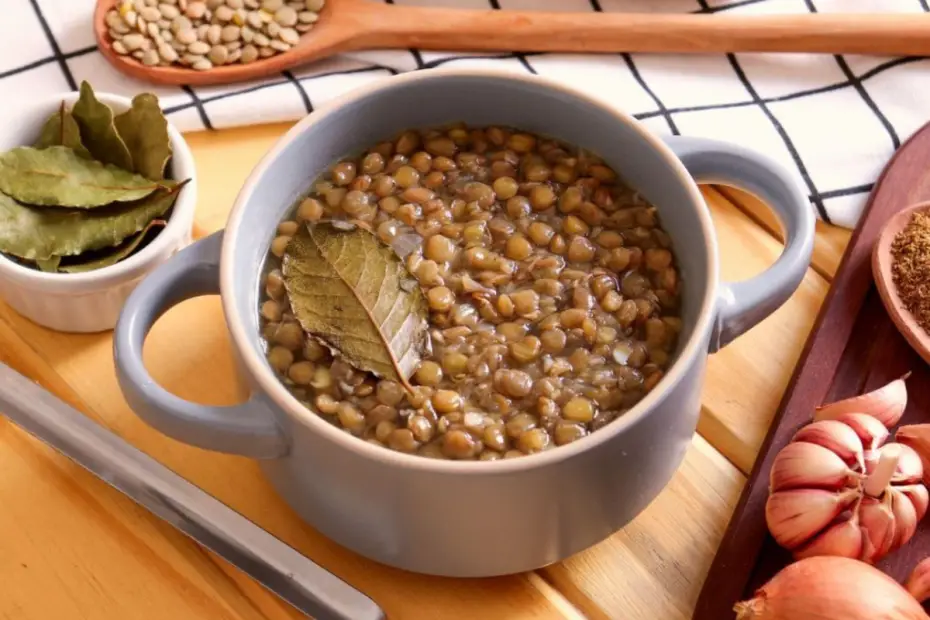 Lentilha feita na panela de pressão.