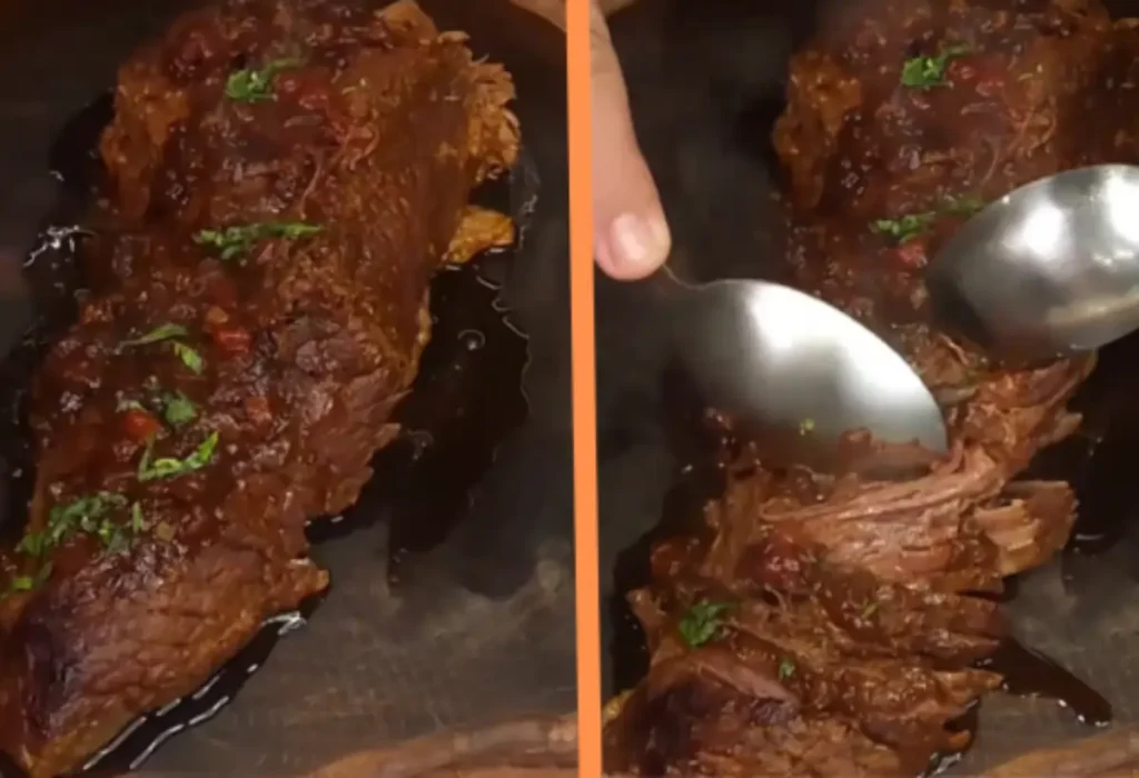 carne de maminha feita na panela de pressão.