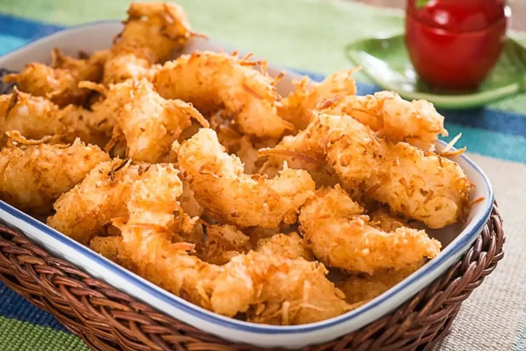 Camarão Empanado com Coco Ralado