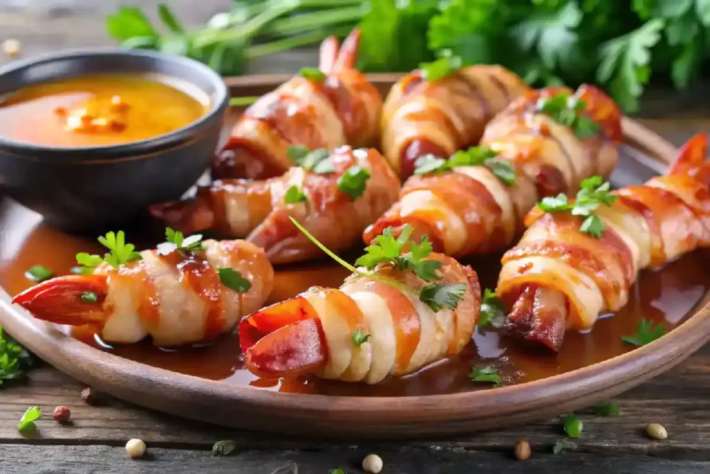 Camarão Enrolado em Bacon