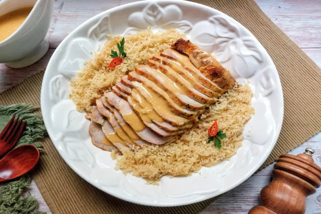 Lombo Suíno na Panela de Pressão com Farofa de Milho