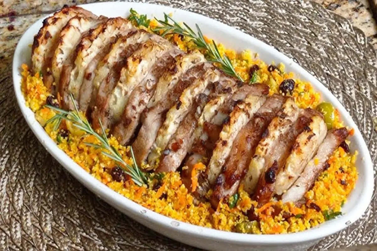 Lombo Suíno na Panela de Pressão com Farofa de Milho 3