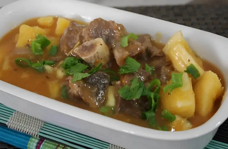 Uma vaca atolada na panela de pressão.