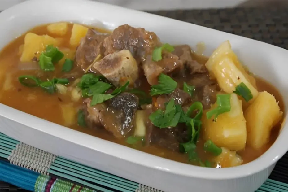 Uma vaca atolada na panela de pressão.