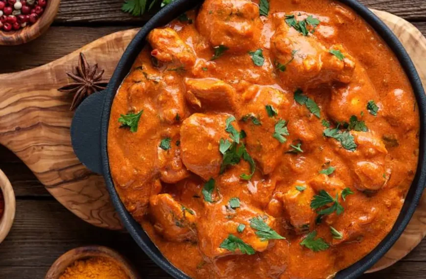 Filé de frango em uma mesa pronto para ser servido.