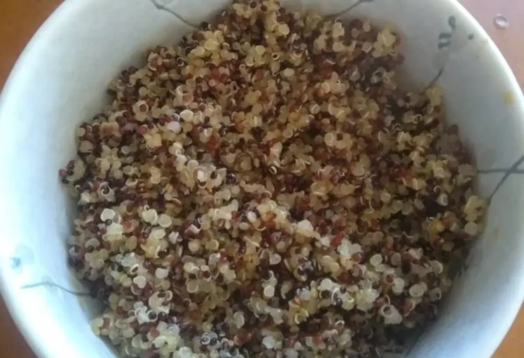 Uma tigela com quinoa.