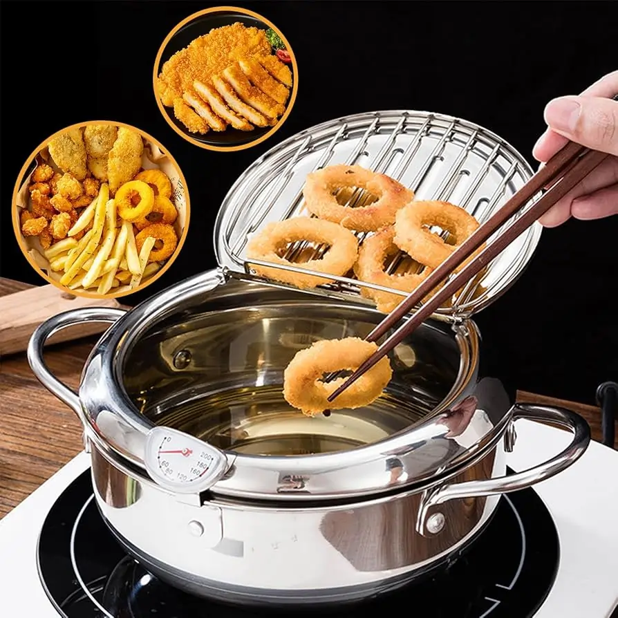 Panela de fritura japonesa descubra o segredo da crocância perfeita no seu tempurá